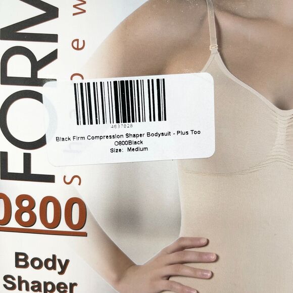 Formeasy Body Shaper 0800 Womens Medium Black Firm Compression Body Suit Control - Picture 4 of 9